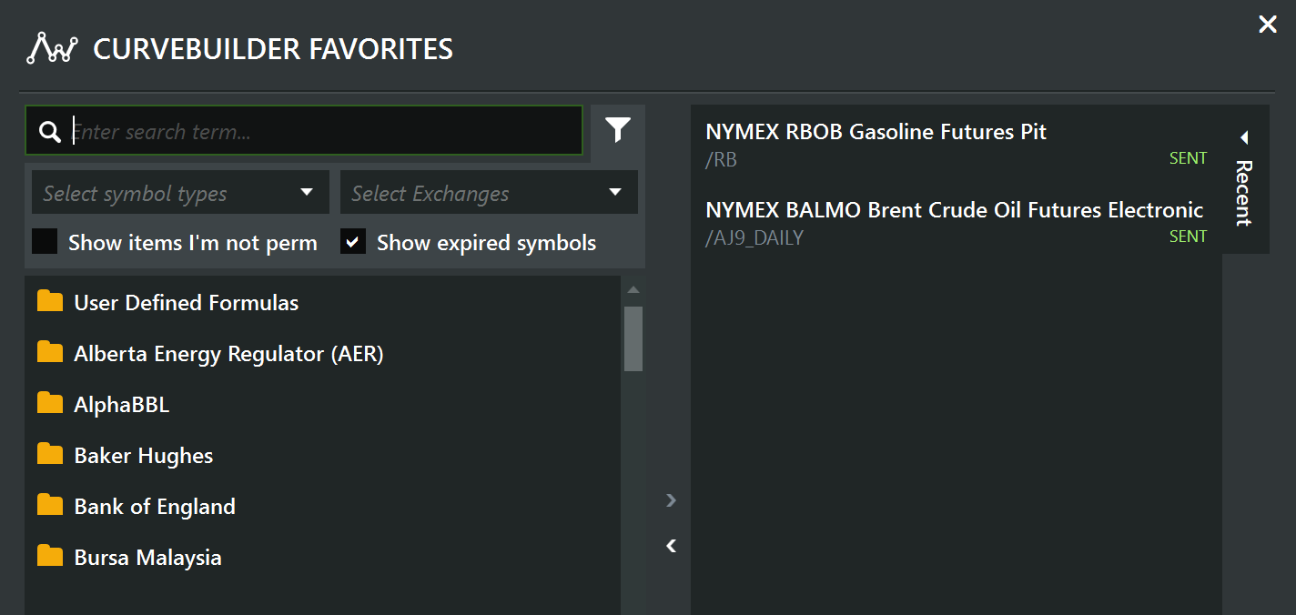 CurveBuilder Favorites Feature 1